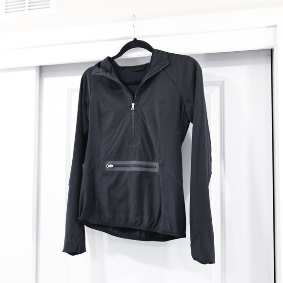 Lululemon Black Long Sleeve Hooded Running Pullover - Picture 1 of 6